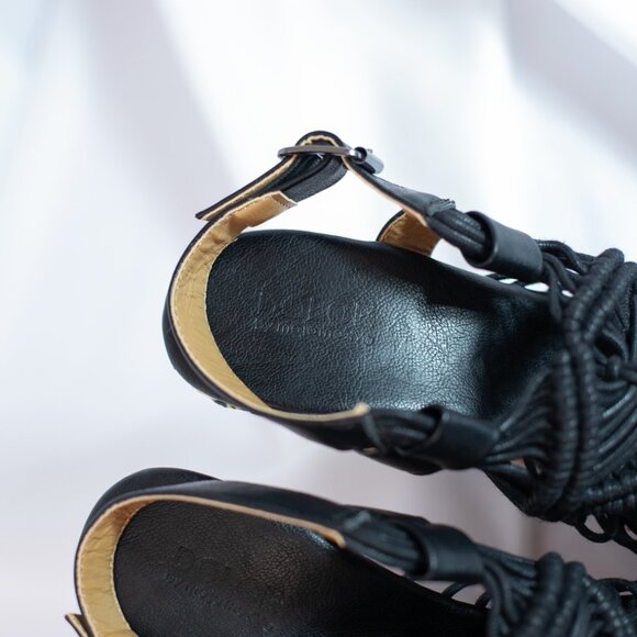 Dolce By Mojo Moxy Wild Thing Wedge Heel Macrame Platform Sandals Boho Sz 8.5 M - Picture 10 of 10